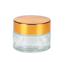 10Ml 30Ml 30 Gram 50Ml Sustainable High-End Logo Jars For Cosmetic With Gold Lid